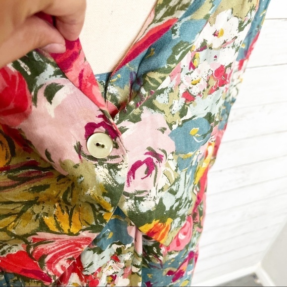 Vintage 80s Floral Go To Pieces Blazer and High Rise Shorts Size Medium - Picture 4 of 8